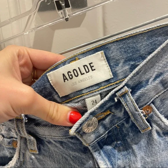 Agolde Parker Short in Swampmeet (24) - Picture 11 of 12